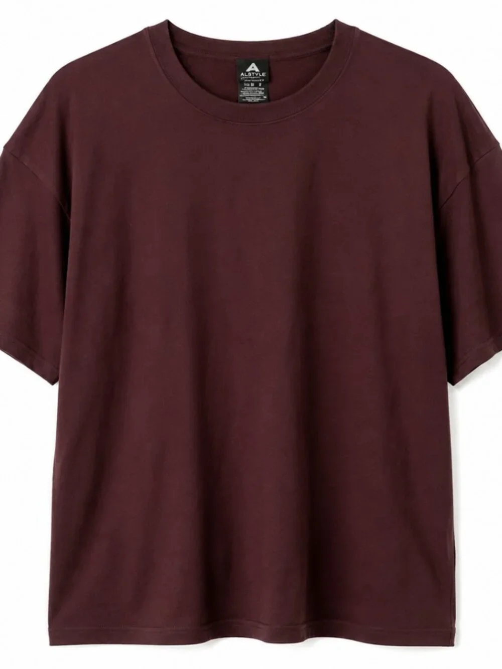 Adidas Dark Brown Crewneck T Shirt Men’s Size L 100% Cotton Minimal Basic